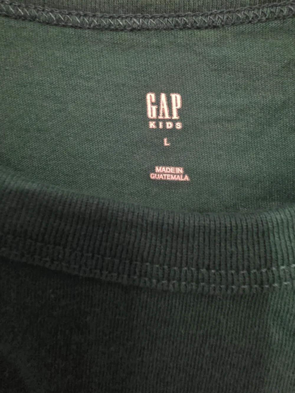 GAP Green Long-Sleeve Teesize 10/12 (Lrge Kids)